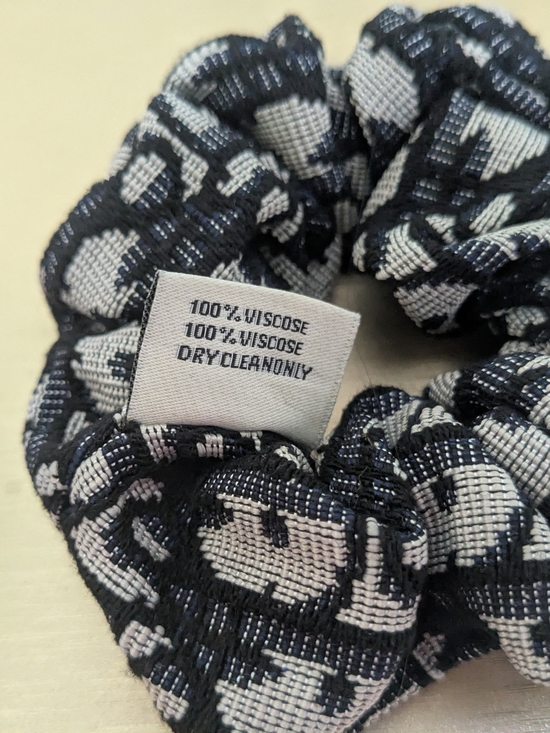 Dior Black & Cream Logo Jacquard Scrunchie main image 4